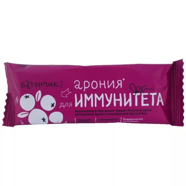 Изображение товара Батончик арония для иммунитета леовит 25г Батончик арония для иммунитета леовит 25г фотография