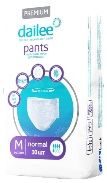 Трусы для взрослых Dailee Pants premium Normal M 30шт фотография